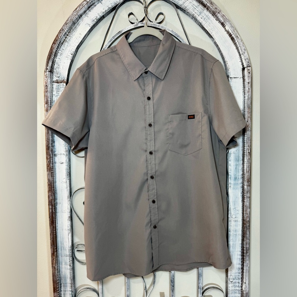 Funny Men's “Being Extra” Gray Short Sleeve Button-down Shirt #1613